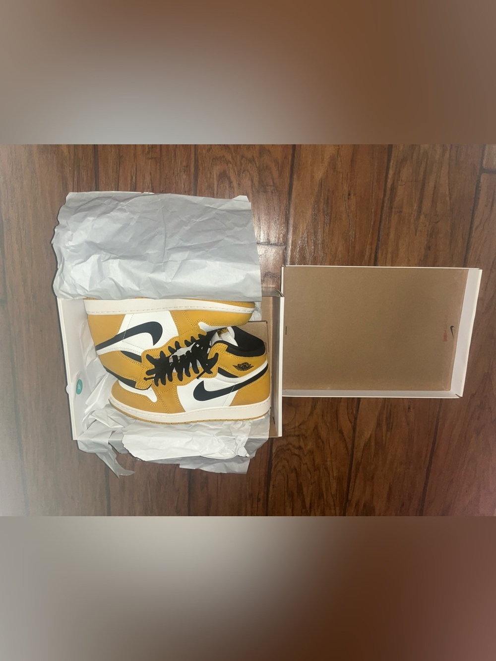 Nike Air Jordan 1 Retro High OG GS 'Yellow Ochre' FD1437-701 Size 7Y/Women’s 8.5